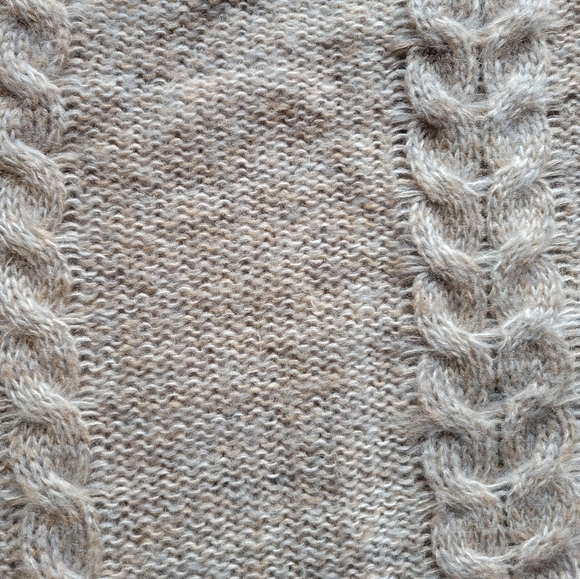 Woven Taupe Poncho - Picture 6 of 8
